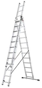 Hailo ProfiStep combi 3×12 Sprossen Aluminium Kombileiter 3-teilig