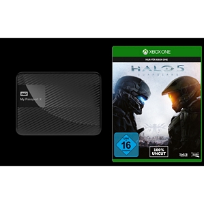 Western Digital WDBCRM0020BBK-EESN My Passport X externe Festplatte 2TB + Halo 5 – Guardians [Xbox One]