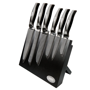 BEEM Hanshu-Do Ceramic 7-tlg. Messerset mit Block antibakteriell beschichtet
