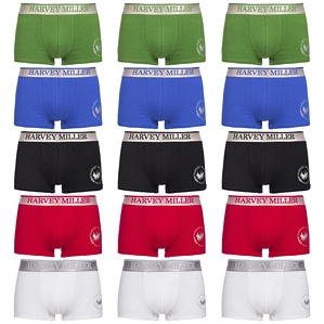 6er Pack Harvey Miller Herren Boxershorts Polo Club