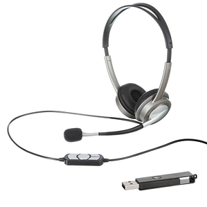 Headset für PC Computer Laptop Kopfhörer Mikrofon MP3 + 4GB USB-Stick