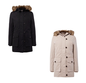 Hilfiger Denim Parka mit Daunen-Federn-Füllung und Kapuze mit Webpelz für Damen