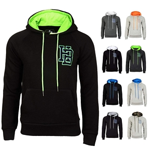 Hoodboyz Herren Kontrasthoodie Kapuzenpullover