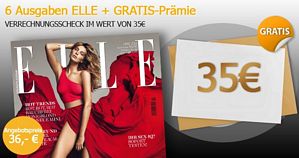 Miniabo mit 6 Ausgaben der Zeitschrift ELLE für effektiv 1 Euro