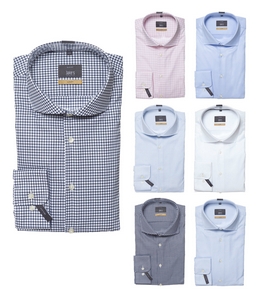Jakes Slim Fit Tailored Fit Business Hemd mit Kentkragen