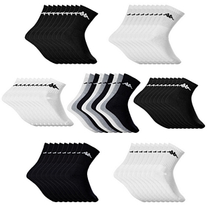 Kappa 24 Paar Socken unisex Sportsocken Arbeitsocken Tennissocken 39-46