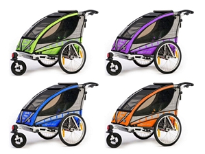 Qeridoo Sportrex1 2016 Kinderfahrradanhänger Aluminium