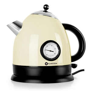 Klarstein Aquavita Wasserkocher Teekessel Retro Design kabellos 2200W diverse Farben