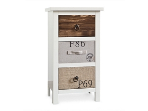 Kommode 3 Schubladen Patchwork Design Schrank Jubal