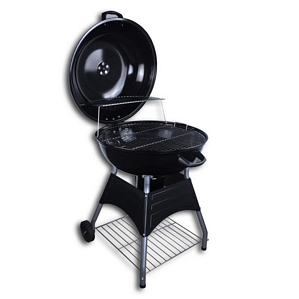 XXL Kugelgrill 65cm für Holzkohle Standgrill Grill Grillwagen BBQ mit Rollen