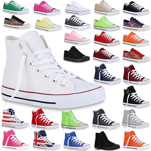 Ebay-WOW: Kult Sneakers Damen Herren Kinder 99895 und gefütterte Damen und Herren Sneakers High Top Sportschuhe 99874