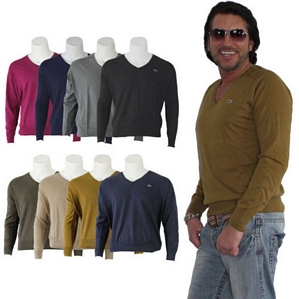 Lacoste Herren V-Neck Pullover mit Kaschmiranteil