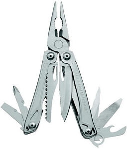 Leatherman Multitool Sidekick inkl. Lederholster und Karabinerhacken