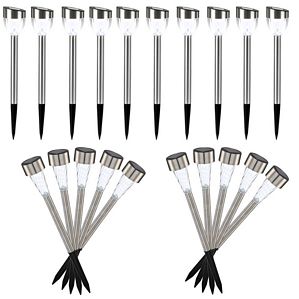 10er Set LED Außen Lampe Garten Beleuchtung Steck Leuchte Terrasse Außenleuchte