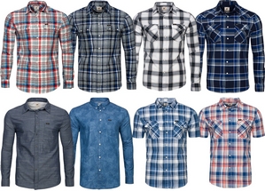 Lee Herren Hemd Freizeithemd Rider Western Karohemd Langarm Kurzarm