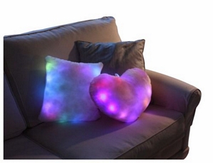 LED Kuschel Kissen 40cm Farbwechsel Leuchtkissen Dekokissen Kinder Nachtlicht
