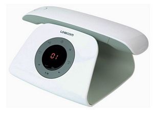 Logicom Retro Telefon Schnurlostelefon mit integriertem Anrufbeantworter