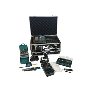 Makita DHP456RYW1 im Koffer, mit Zubehör (2 x 1,5 Ah Akkus)