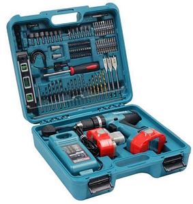 Makita 8391DWPETK (mit 2 Akkus + 101-tlg. Zubehör-Set)