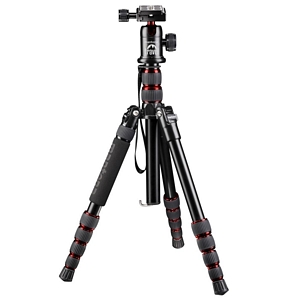 Mantona DSLM Travel Reisestativ (max. Höhe 143 cm, max. Belastbarkeit bis 5kg)