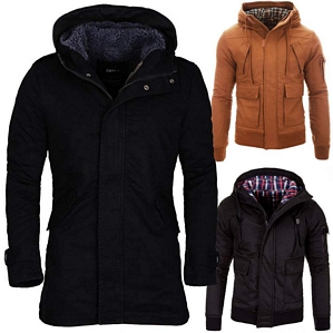 MERISH Herren Jacke Mantel Winterjacke Outdoor Parka S-XXL Winter Kapuze 89 / 90