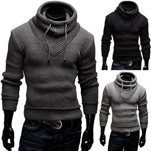 Merish Strickpullover Schalkragen Slim Fit