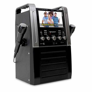Auna KA8B Mini Karaoke Musikanlage inkl. DVD-Player mit 2 Mikrofonen