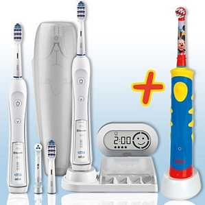 Familyset Oral-B TriZone 6500 mit 2. Handstück + Oral-B Advance Power Kids 950TX
