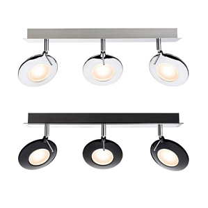 Paulmann Spotlight Orb Balken 3x3Watt Schwarz oder Chrom LED Metall warmweiß
