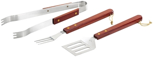 PEARL Grillbesteck 3-teilig aus Edelstahl
