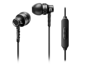 Philips Kopfhörer mit Mikrofon SHE9105 In-Ear-Headset schwarz