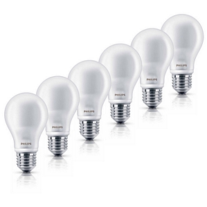 6er Pack Philips LED Lampe 6 W ersetzt 40Watt A+ E27 Warmweiß 2700 Kelvin 470 lm