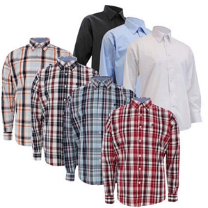 Pierre Cardin Herren Langarm Hemd versch. Designs Karo Unifarben Shirt