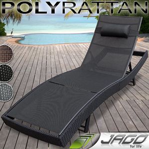 MIADOMODO RTSL02 Rattan Sonnenliege Gartenliege Polyrattan