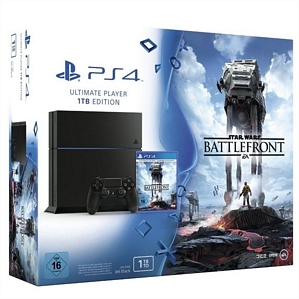 SONY PlayStation 4 Konsole 1TB CUH-1216B inkl. Star Wars Battlefront + Star Wars – Das Erwachen der Macht