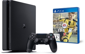 Sony Playstation 4 PS4 SLIM 500GB + FIFA17 inkl. VB-Boni