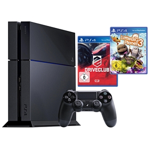 Sony Playstation 4 500GB schwarz Driveclub + LittleBigPlanet 3
