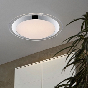 Licht-Trend Quadras LED-Deckenleuchte mit Acrylrand / LED Deckenlampe Ø 32 cm