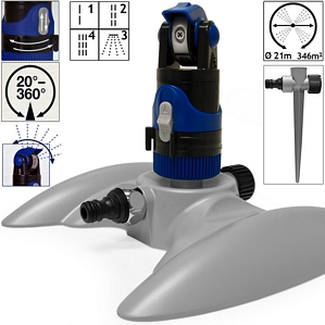 Deuba Rasensprenger Regner Rasen Sprinkler Gartenregner Kreisregner Bewässerung 346m²