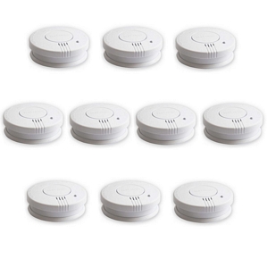 10x xeltys Rauchwarnmelder DIN EN 14604 inkl. Batterien