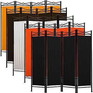 Raumteiler Trennwand Paravent 4-tlg. Sichtschutz Umkleide spanische Wand Metall