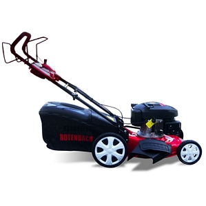 ROTENBACH 4 in 1 Benzin Rasenmäher PS Mäher Benzinmäher Mulchen Radantrieb