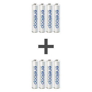 2x Sanyo 4 Akkus eneloop AAA ReadytoUse Micro NI-MH Akku HR03
