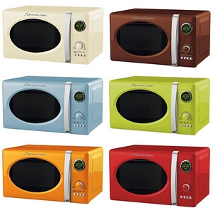 Schaub Lorenz MW823 G 800 Watt Mikrowelle im Retro-Design mit 1000 Watt Grill