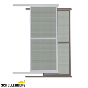 Schellenberg Insektenschutz Schiebetür 120x240cm Weiß Braun