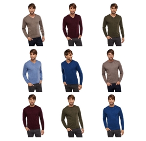 Schiesser Herren Pullover V-Neck / Rundhals mit Kaschmir-Anteil