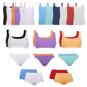 Schiesser Damen 4er Pack Top, Bustier, Slip, Pant diverse Farben