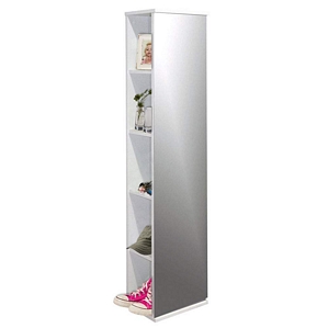 Spiegelregal Schuhschrank Wandregal Raumteiler Regal Spiegel 5 Fächer