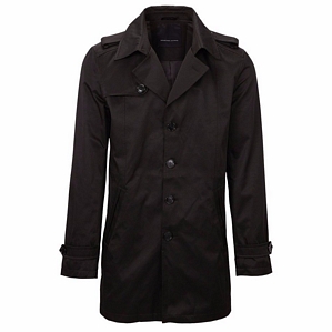 Selected Adams Herren Trenchcoat Übergangsjacke Mantel Schwarz