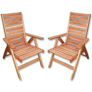 2er-Set Armlehnenstuhl Akazienholz Klappstuhl Gartenstuhl